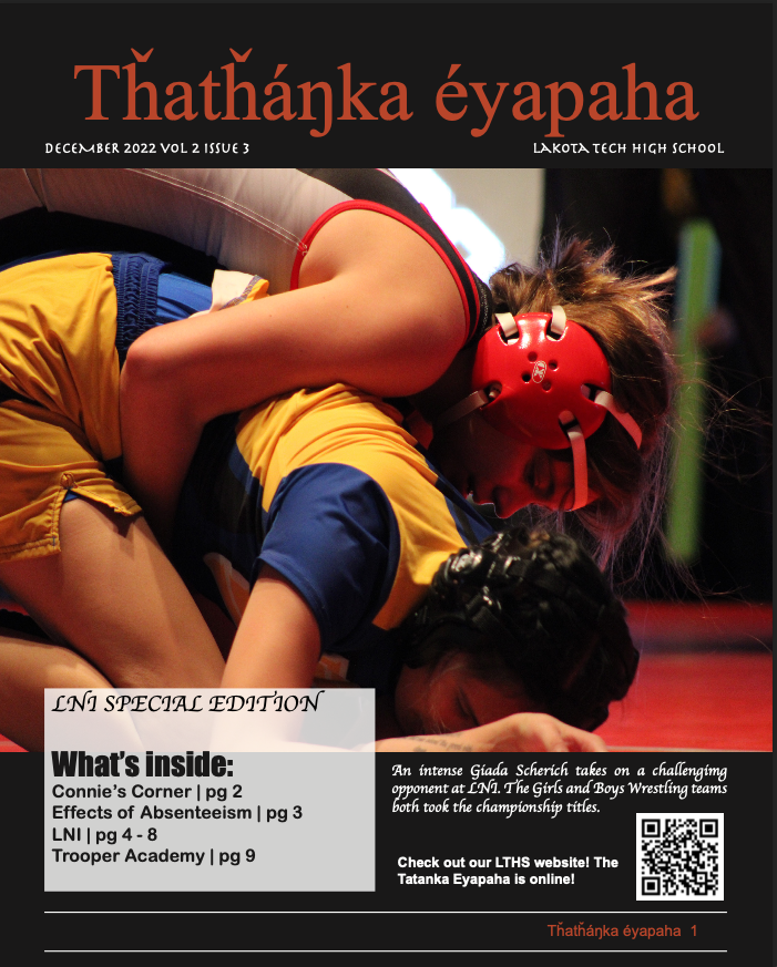 December 2022 Issue of Tatanka News Lakota Tech High School